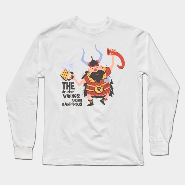 The Drunken Vikings Long Sleeve T-Shirt by herry93